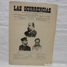 Coleccionismo de Revistas y Periódicos: SIGLO XIX-LAS OCURRENCIAS-GRABADO-MADRID MOTÍN BARRENDEROS- CIUDAD REAL ÁVILA SEGORBE-ALEMANIA-PARÍS. Lote 194602222