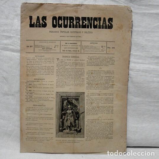 Sammeln von Zeitschriften und Zeitungen: SIGLO XIX-LAS OCURRENCIAS-GRABADOS MONUMENTO BATALLA MENTANA-TUAREGS-TEMPLO INCA-PINTOR BRIDGMAN