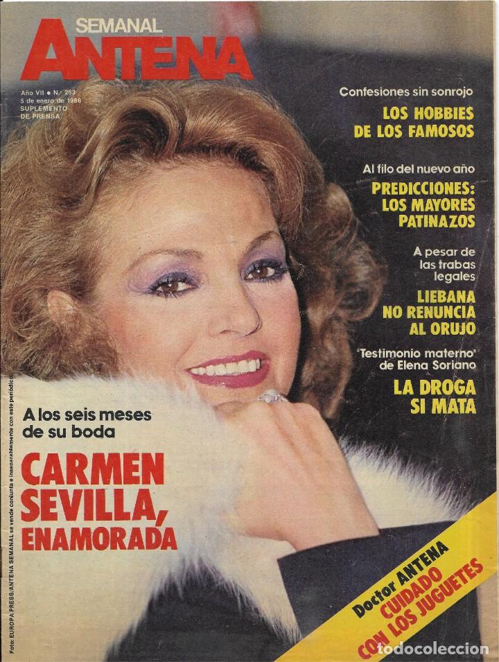 Coleccionismo de Revistas y Peri&oacute;dicos: :::: EP60 - ANTENA SEMANAL - PORTADA CARMEN SEVILLA ENAMORADA