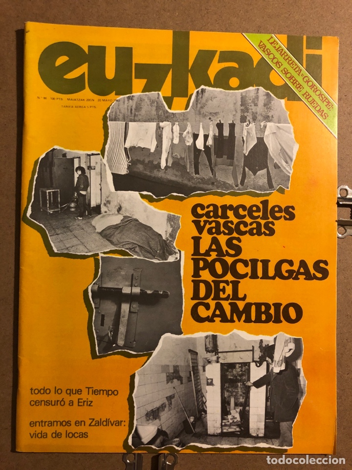 Sammeln von Zeitschriften und Zeitungen: EUZKADI N&deg;86 (1983). CARCELES VASCAS, ANDONI GOIKOETXEA ATHLETIC CLUB, FERNANDO MOR&Aacute;N, RETEGI II
