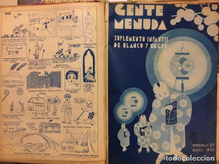 Coleccionismo de revistas y peri&oacute;dicos: REVISTA GENTE MENUDA, SUPLEMENTO INFANTIL BLANCO Y NEGRO, 41 NUMEROS 1934