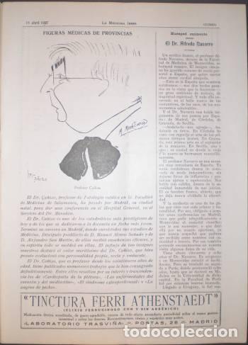Coleccionismo de revistas y peri&oacute;dicos: LA MEDICINA IBERA. Revista semanal de medicina y cirug&iacute;a. A&ntilde;o XI - tomo XXI - Vol. I. N&ordm; 493. 1927