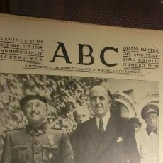 Coleccionismo de Revistas y Periódicos: ABC 27 DE SEPTIEMBRE DE 1939.GUERRA MUNDIAL.. Lote 194888133