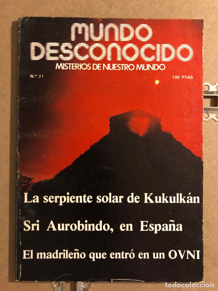 Colecionismo de Revistas e Jornais: MUNDO DESCONOCIDO N&deg; 21 (1978). LA SERPIENTE SOLAR DE KUKULK&Aacute;N, SRI AUROBINDO EN ESPA&Ntilde;A