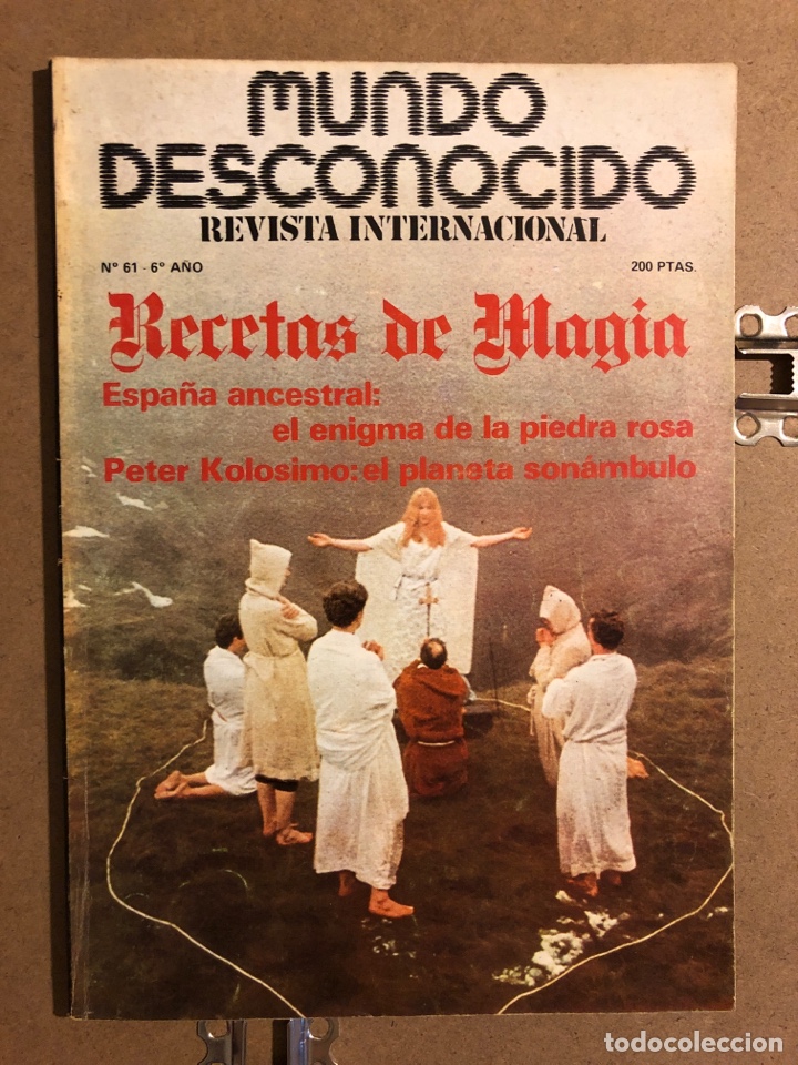 Colecionismo de Revistas e Jornais: MUNDO DESCONOCIDO N&deg; 61 (1981). RECETAS DE MAGIA, ESPA&Ntilde;A ANCESTRAL, EL ENIGMA DE LA PIEDRA ROSA,...