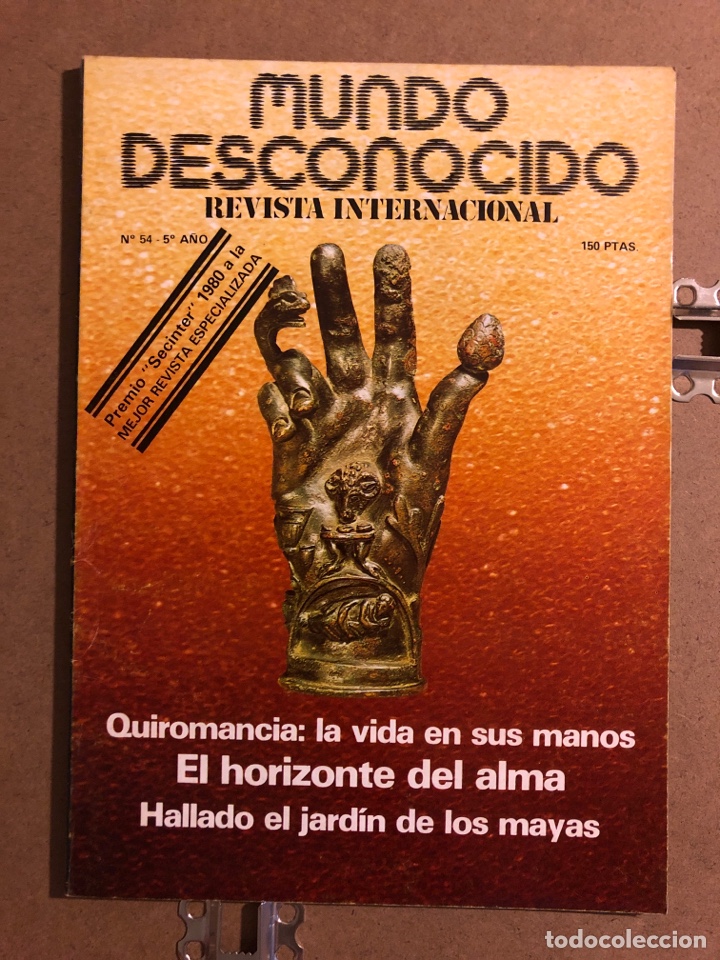 Sammeln von Zeitschriften und Zeitungen: MUNDO DESCONOCIDO N&deg; 54 (1980). QUIROMANCIA, EL HORIZONTE DEL ALMA, JARD&Iacute;N DE LOS MAYAS
