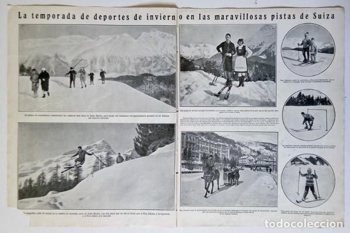 Collection Magazines and Newspapers: 1928 HOJAS REVISTA SUIZA ALPES SAINT MORITZ TEMPORADA DEPORTES DE INVIERNO ESQUIADORES ESQU&Iacute;