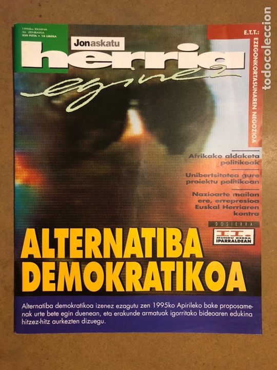 Sammeln von Zeitschriften und Zeitungen: HERRIA EGINEZ 36. ZENBAKIA (1996ko EKAINA). ALTERNATIBA DEMOKRATIKOA, DOSIERRA: II. MUNDO GERRA IPAR