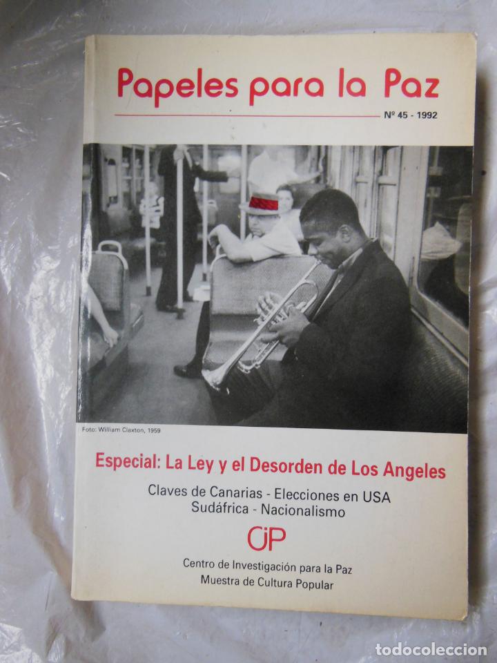 Coleccionismo de revistas y peri&oacute;dicos: PAPELES PARA LA PAZ. N&ordm; 45 - 1992
