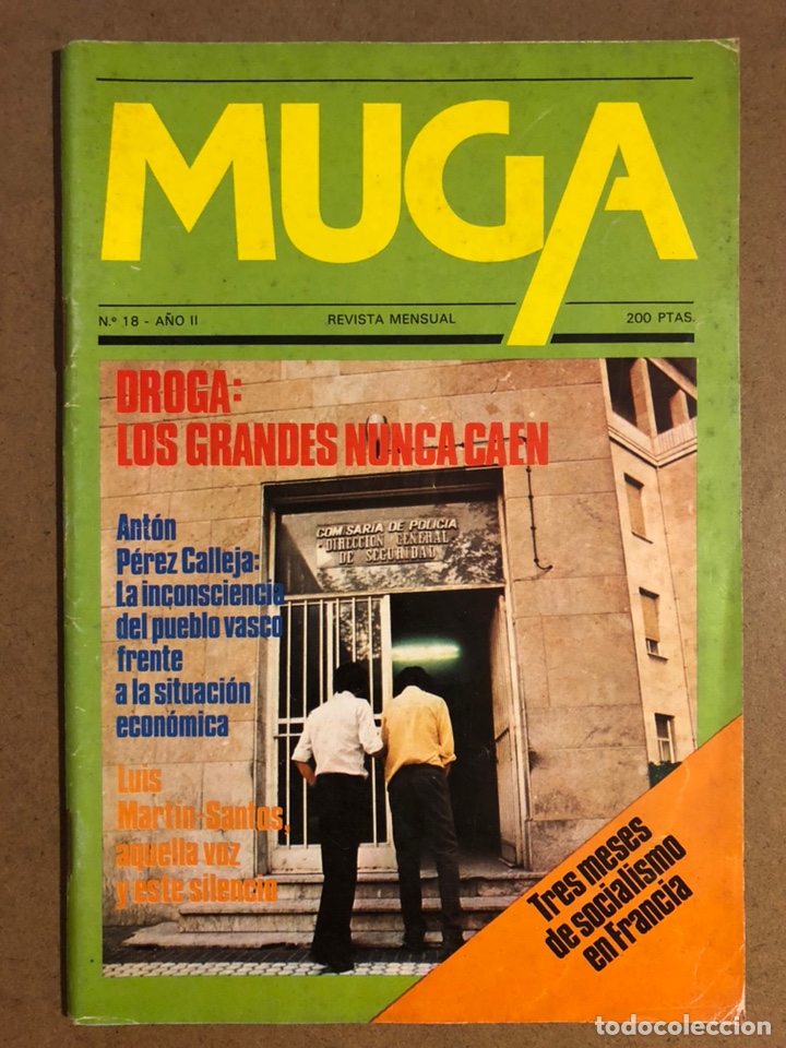 Collectionnisme de Revues et Journaux: MUGA N&deg; 18 (1981). DROGA: LOS GRANDES NUNCA PAGAN, ANT&Oacute;N P&Eacute;REZ CALLEJA, LUIS MART&Iacute;N SANTOS,...