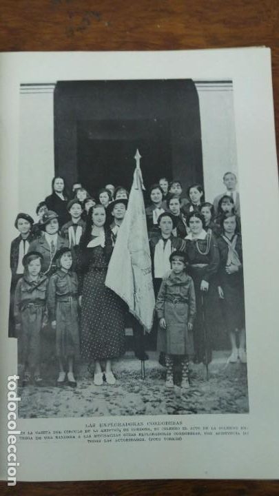 Colecionismo de Revistas e Jornais: EXPLORADORAS CORDOBESAS SOLEMNE ENTREGA DE UNA BANDERA HOJA REVISTA A&Ntilde;O 1935