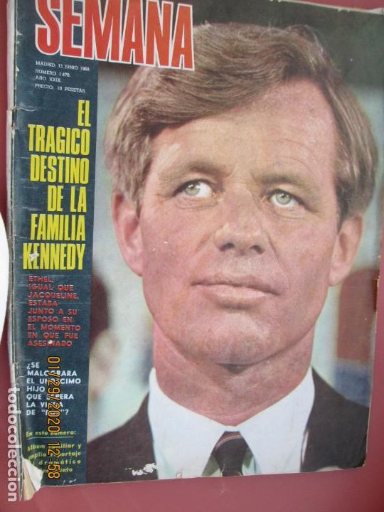 Coleccionismo de Revistas y Peri&oacute;dicos: REVISTA SEMANA - N&ordm; 1478 - JUNIO 1968 - EL TR&Aacute;GICO DESTINO DE LA FAMILIA KENNEDY, ROCIO DURCAL ....