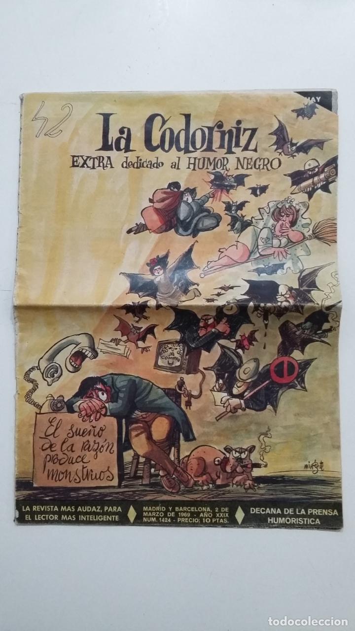 Coleccionismo de Revistas y Peri&oacute;dicos: Revista de La Codorniz, 2 marzo 1969, A&ntilde;o XXIX,N&ordm; 1424. Extra dedicado al humor negro. 1.424. TDKR49