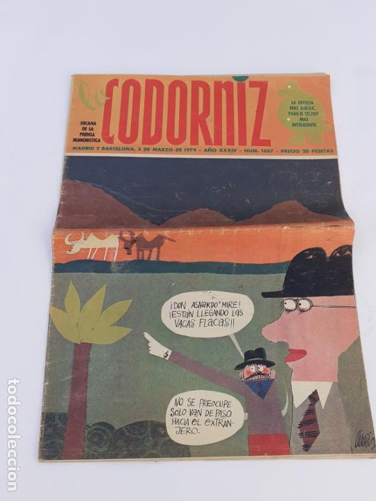 Coleccionismo de Revistas y Peri&oacute;dicos: REVISTA LA CODORNIZ 3 MARZO DE 1974