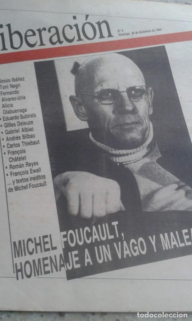Coleccionismo de Revistas y Peri&oacute;dicos: LIBERACION DOMINICAL N&ordm; 6 30 DICIEMBRE 1984, MONOGRAFICO MICHEL FOUCAULT. 32 PAGINAS