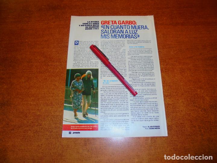 Coleccionismo de Revistas y Peri&oacute;dicos: CLIPPING 1989: GRETA GARBO - SOF&Iacute;A LOREN EN PUBLICIDAD PASTAS GALLO.