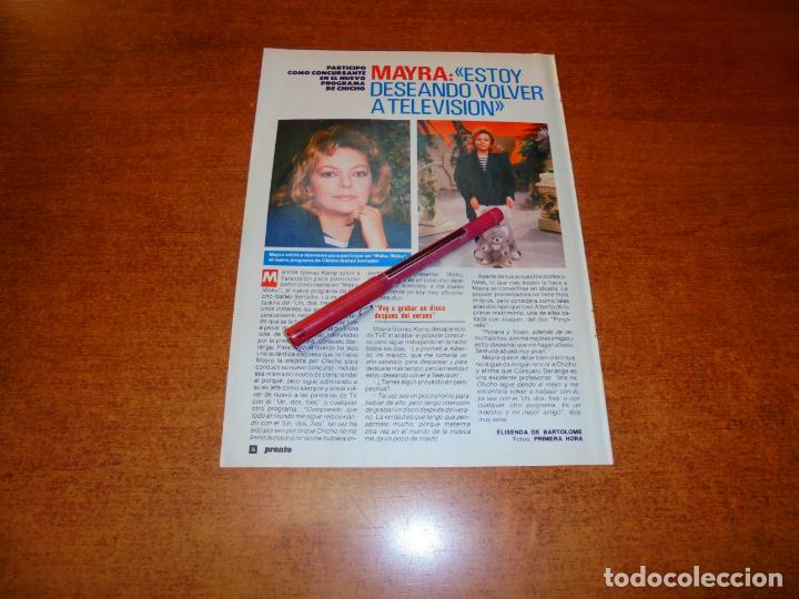Coleccionismo de Revistas y Peri&oacute;dicos: CLIPPING 1989: MAIRA G&Oacute;MEZ KEMP CONCURSANTE EN NUEVO PROGRAMA DE CHICHO IBA&Ntilde;EZ WAKU WAKU