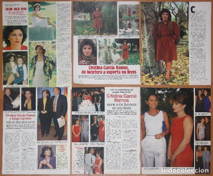 Sammeln von Zeitschriften und Zeitungen: CRISTINA GARCIA RAMOS lote de prensa 1980s/90s fotos clippings Presentadora TV recortes