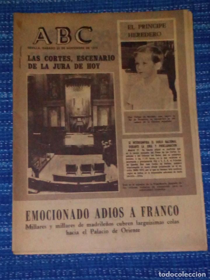 Coleccionismo de Revistas y Peri&oacute;dicos: Vendo ABC, Sabado: 22/11/1975 (Las Cortes, Escenario de la Jura de hoy), Ver mas fotos.