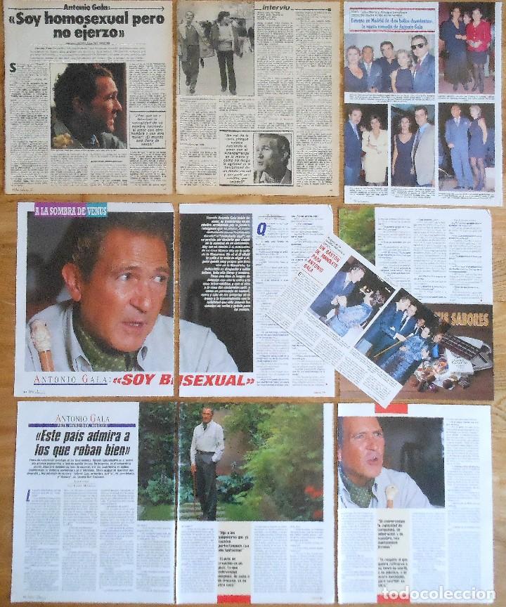 Coleccionismo de Revistas y Peri&oacute;dicos: ANTONIO GALA lote prensa 1980s/90s fotos spanish writer spanish clippings escritor