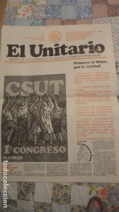 Coleccionismo de Revistas y Peri&oacute;dicos: ANTIGUO PERIODICO POLITICO.EL UNITARIO.CSUT. N&ordm; 2 1977