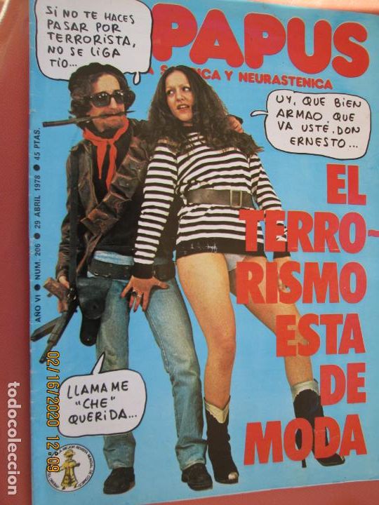 Coleccionismo de Revistas y Peri&oacute;dicos: REVISTA EL PAPUS - N&ordm; 206 - ABRIL 1978 - EL TERRORISMO ESTA DE MODA ...