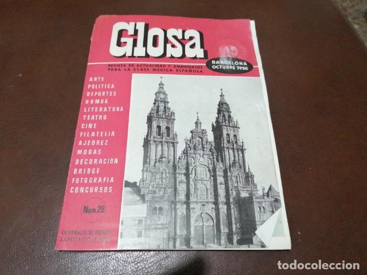 Sammeln von Zeitschriften und Zeitungen: Revista GLOSA N&deg; 28 a&ntilde;o 1956 medicina medicamentos farmacia medicos