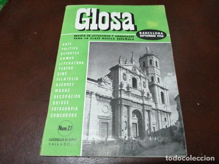 Coleccionismo de revistas y peri&oacute;dicos: Revista GLOSA N&deg; 27 a&ntilde;o 1956 medicina medicamentos farmacia medicos