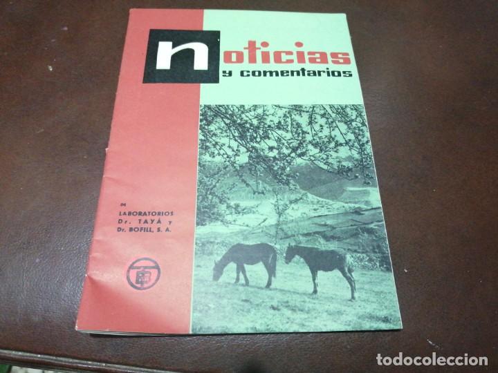 Coleccionismo de revistas y peri&oacute;dicos: Revista NOTICIAS Y COMENTARIOS LABORATORIOS TAYA y BOFILL a&ntilde;o 1962 medicina medicamentos