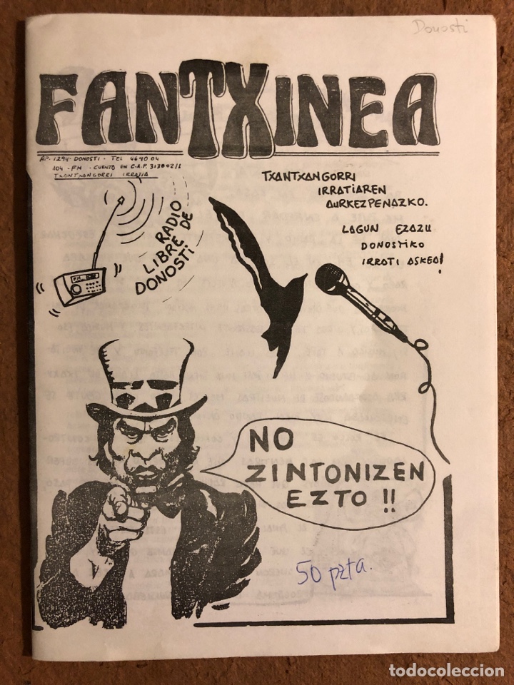 Coleccionismo de revistas y peri&oacute;dicos: FANTXINEA IRRATIA (SAN SEBASTI&Aacute;N 1986). HIST&Oacute;RICO FANZINE INFORMATIVO TXANTXANGORRI IRRATIA