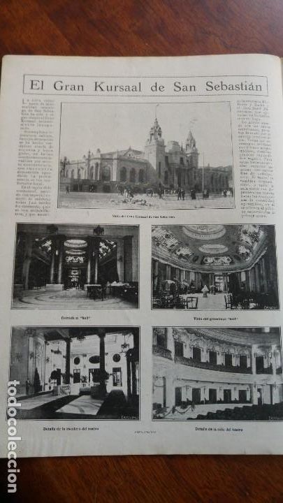 Sammeln von Zeitschriften und Zeitungen: EL GRAN KURSAAL SAN SEBASTIAN COMPA&Ntilde;IA TEATRO IMPERIAL PESCA BOU VALENCIA NERVA REMO CASANOVAS 1922