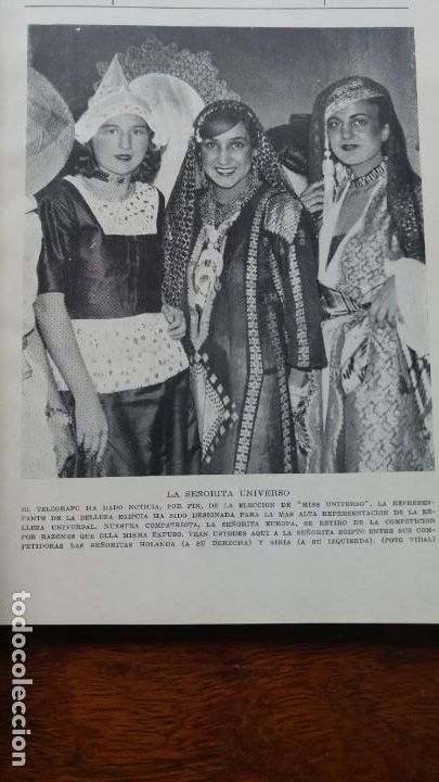 Coleccionismo de revistas y peri&oacute;dicos: LA SE&Ntilde;ORITA MISS UNIVERSO EGIPTO SIRIA Y HOLANDA HOJA REVISTA A&Ntilde;O 1935