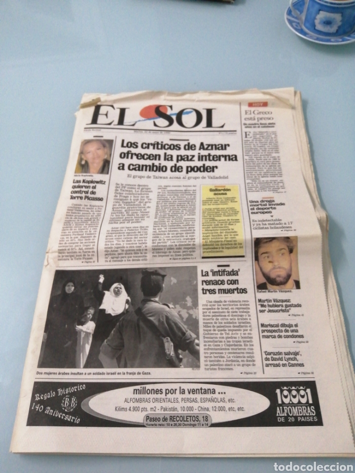 Collezionismo di Riviste e Giornali: DIARIO EL SOL N&deg;1. 22 DE MAYO DE 1990.