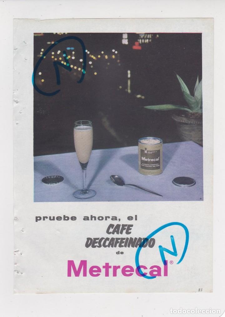Coleccionismo de revistas y peri&oacute;dicos: PUBLICIDAD T 1961. ANUNCIO METRECAL. CAFE DESCAFEINADO - BINACA. DENTIFRICO. CIBA (REVERSO)