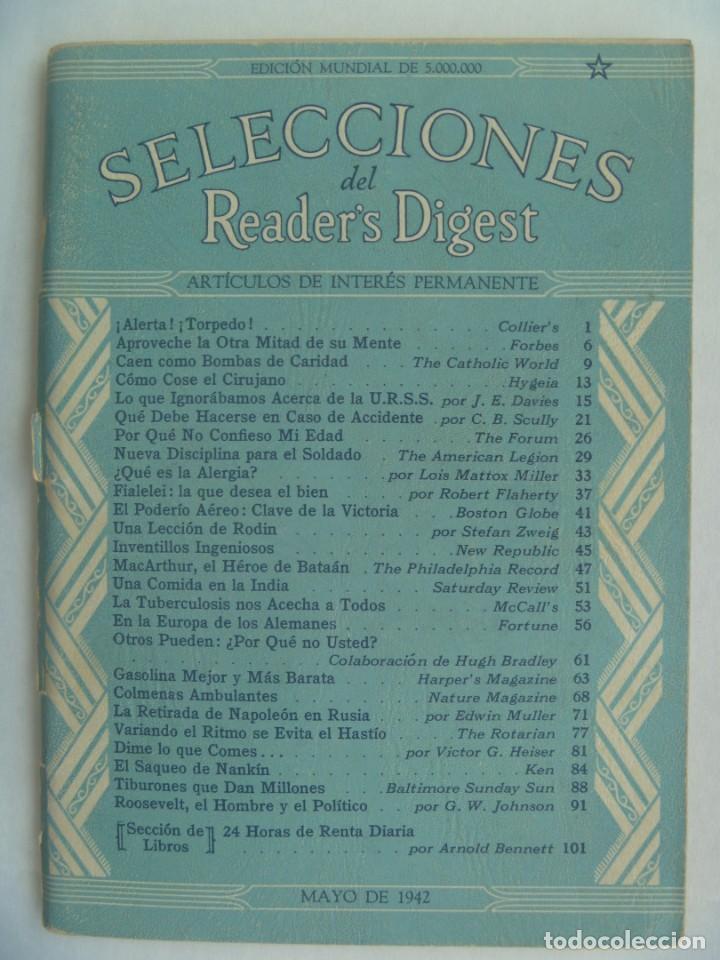 Coleccionismo de Revistas y Peri&oacute;dicos: SELECCIONES DEL READER&acute;S DIGEST . MAYO 1942 ( EN PLENA GUERRA MUNDIAL ), ANUNCIOS PATRIOTICOS, ETC