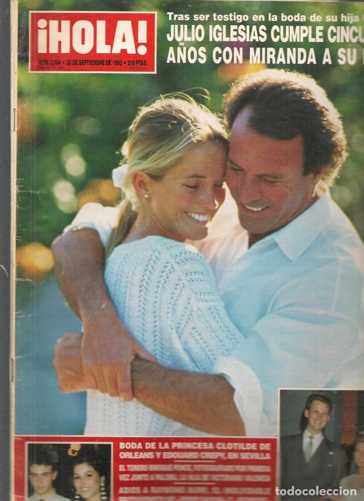 Coleccionismo de Revistas y Peri&oacute;dicos: REVISTA: &iexcl;HOLA!. N&ordm; 2564. JULIO IGLESIAS / NORMA DUVAL. 30 SEPBRE. 1993. (ST/SL)