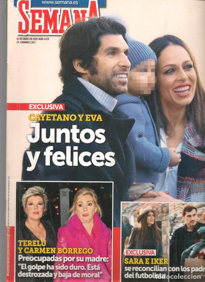 Coleccionismo de Revistas y Peri&oacute;dicos: REVISTA: SEMANA. N&ordm; 4171. CAYETANO RIVERA Y EVA GONZ&Aacute;LEZ. 15 ENERO 2020. (ST/SL)