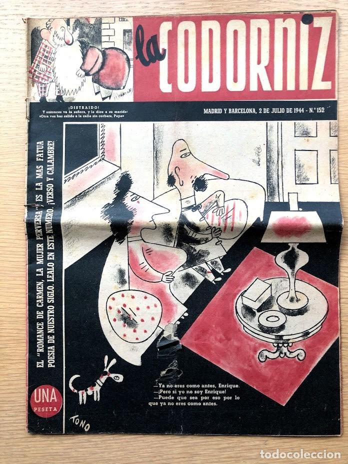 Coleccionismo de Revistas y Peri&oacute;dicos: Revista La Codorniz / N&uacute;mero 152 / 2 de julio de 1944 / A&ntilde;o 1944 /