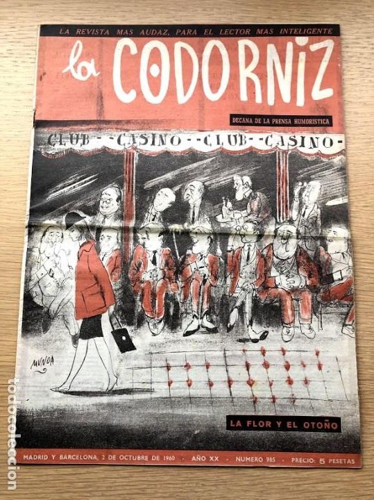 Coleccionismo de Revistas y Peri&oacute;dicos: Revista La Codorniz / N&uacute;mero 985 / 2 de octubre de 1960 / A&ntilde;o XX /