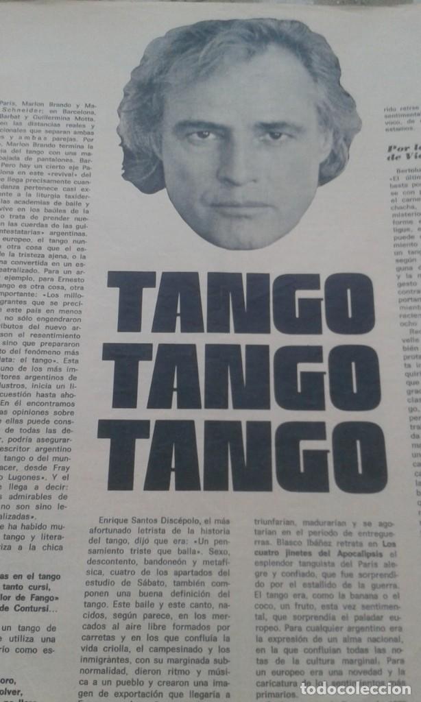Coleccionismo de Revistas y Peri&oacute;dicos: MARLON BRANDO Y EL ULTIMO TANGO EN PARIS. RECORTE 5 PAG EXTRAIDO DE TRIUNFO 7 ABRIL 1978