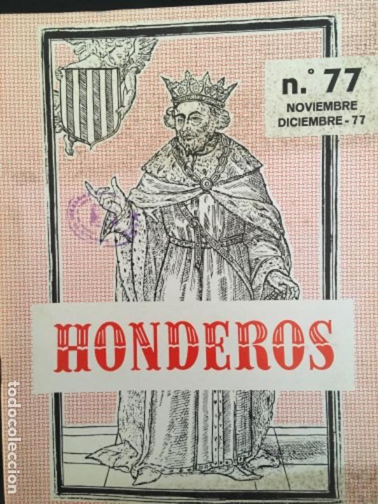 Coleccionismo de revistas y peri&oacute;dicos: REVISTA HONDEROS DE BALEARES, N&Uacute;MERO 77, NOVIEMBRE DICIEMBRE 1977