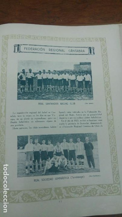 Collezionismo di Riviste e Giornali: FEDERACION REGIONAL CANTABRA EQUIPOS FUTBOL SANTANDER GUARNIZO MURIEDAS 4 HOJAS REVISTA A&Ntilde;O 1928