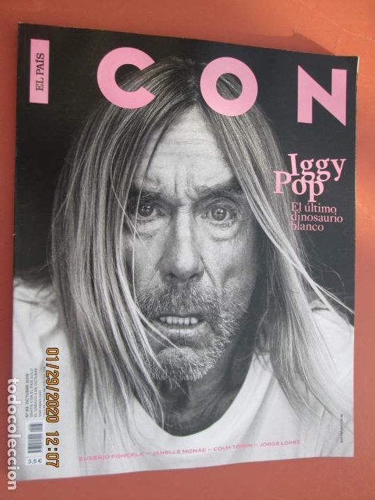 Coleccionismo de Revistas y Peri&oacute;dicos: REVISTA ICON - N&ordm; 68 - OCTUBRE 2019 - IGGY POP EL &Uacute;LTIMO DINOSAURIO BLANCO.