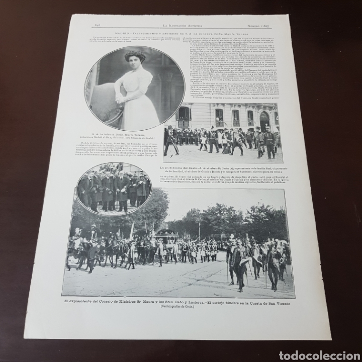Collezionismo di Riviste e Giornali: MADRID 1912 FALLECIMIENTO Y ENTIERRO DE LA INFANTA MARIA TERESA