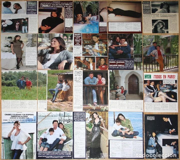 Coleccionismo de Revistas y Peri&oacute;dicos: CHABELI IGLESIAS lote prensa 1980s/00s clippings fotos Julio Isabel Preysler revistas