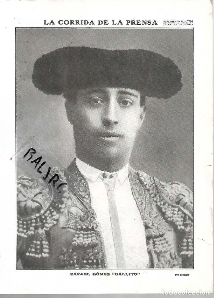Collectionnisme de Revues et Journaux: FOTO PAGINA COMPLETA RAFAEL GOMEZ GALLITO Y RODOLFO GAONA REVISTA NUEVO MUNDO A&Ntilde;OS 10-20