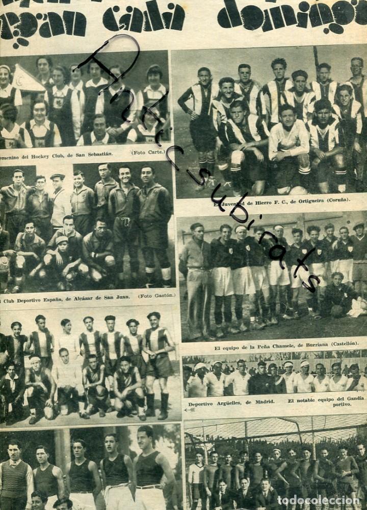 Colecionismo de Revistas e Jornais: REVISTA A&Ntilde;O 1933 FUTBOL EN DE  ORTIGUEIRA ALCAZAR DE SAN JUAN BURRIANA GANDIA