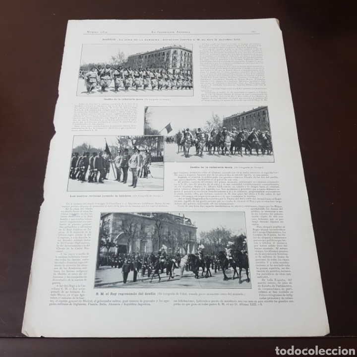 Collezionismo di Riviste e Giornali: MADRID 1913 - LA JURA DE BANDERA - ATENTADO CONTRA ALFONSO XIII