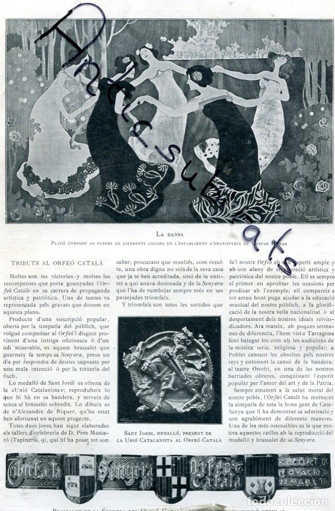 Collezionismo di Riviste e Giornali: REVISTA A&Ntilde;O 1903 DECORACIO MADERAS DE DISTINTOS COLORES MODERNISMO ARTE NOUVEAU GASPAR HOMAR MUJERES