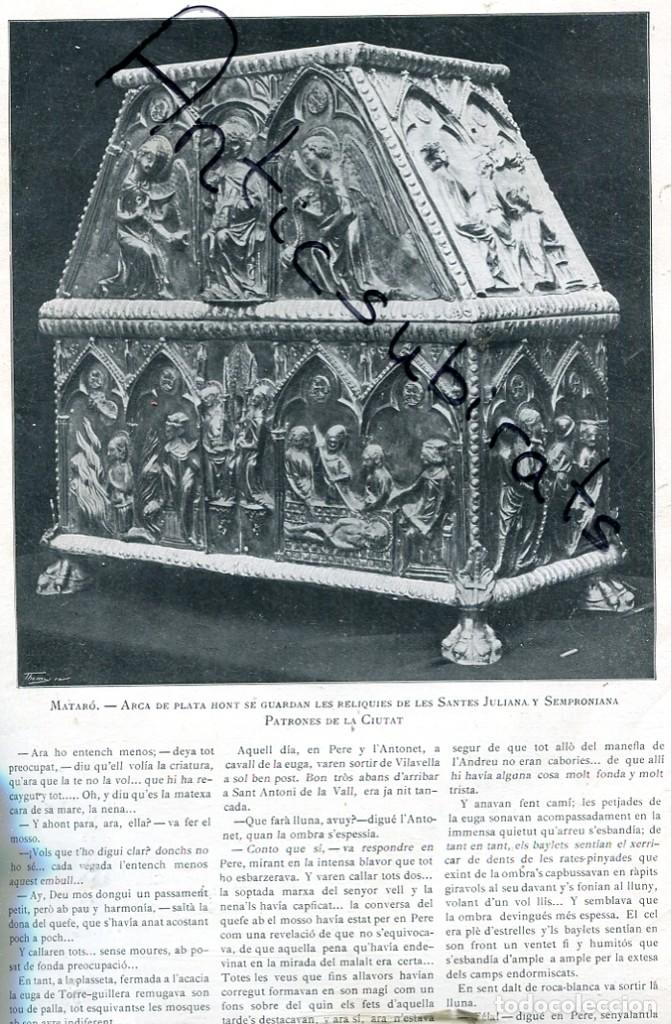 Coleccionismo de revistas y peri&oacute;dicos: REVISTA A&Ntilde;O 1903 RELICARIO DE LA SANTA JULIANA Y SEMPRONIANA DE MATARO BENITO PEREZ GALDOS